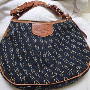 Dooney & Bourke Signature Logo Canvas Round Bag
